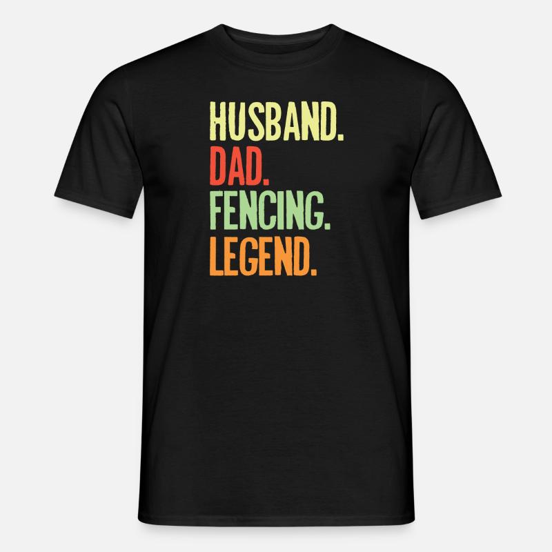 Fechten-Ehemann - Männer T-Shirt - Schwarz