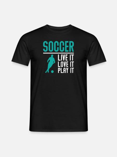 Fußballliebe - Männer T-Shirt - Schwarz