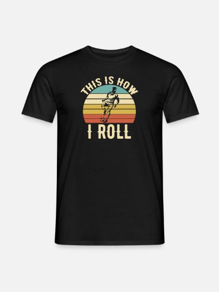 Fußballrolle - Männer T-Shirt - Schwarz