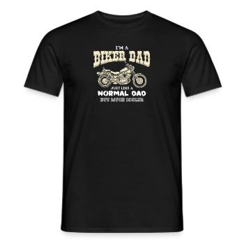 I'm A Biker Dad Just Like A Normal Dad But Cooler - T-shirt homme - noir - Devant - AI Model Male 178 light (178cm)
