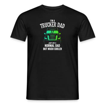 I'm A Trucker Dad Gift Idea Trucker Papa Big Truck - T-shirt homme - noir - Devant - AI Model Male 178 light (178cm)