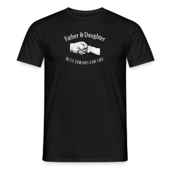 Father And Daughter Best Friends For Life - T-shirt homme - noir - Devant - AI Model Male 178 light (178cm)