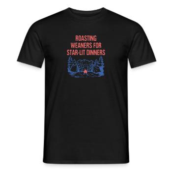 Star lit Dinners Camping Foodie Camper Food Lover - Men's T-Shirt - black - Front - AI Model Male 178 light (178cm)