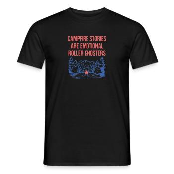 Emotional Roller Ghosters Halloween Camping Scary - Men's T-Shirt - black - Front - AI Model Male 178 light (178cm)