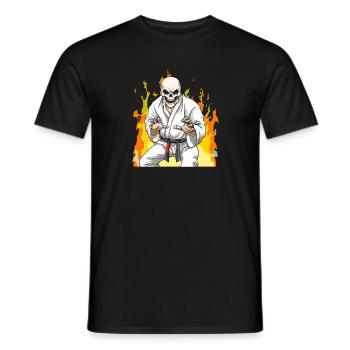 Jiu Jitsu Skelett - BJJ MMA Grappling - Männer T-Shirt - Schwarz - Vorne - AI Model Male 178 light (178cm)