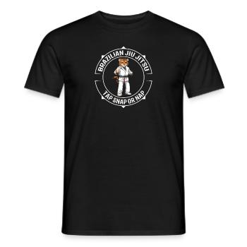 Niedlicher Jiu Jitsu Tiger - Kämpfen MMA BJJ - Männer T-Shirt - Schwarz - Vorne - AI Model Male 178 light (178cm)