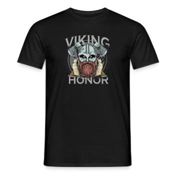 Die Ehre der Wikingerkrieger - Keltische Kultur - - Männer T-Shirt - Schwarz - Vorne - AI Model Male 178 light (178cm)