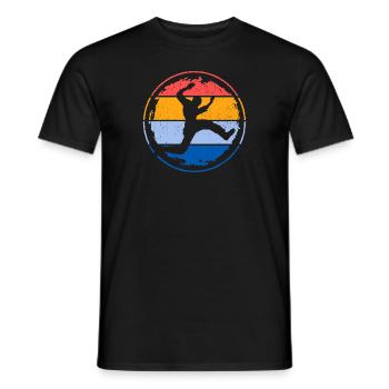 Retro Parkour Runner Freerunner Parkour Runner - Men's T-Shirt - black - Front - AI Model Male 178 light (178cm)
