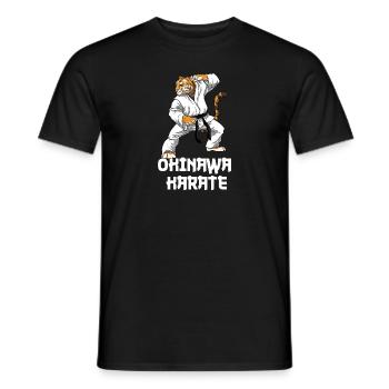 Karate Tiger Okinawa - Karate Japanische - Männer T-Shirt - Schwarz - Vorne - AI Model Male 178 light (178cm)
