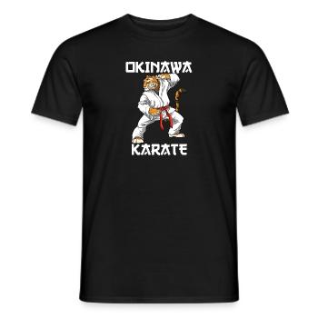 Karate Tiger - Okinawa Karate Japanische - Männer T-Shirt - Schwarz - Vorne - AI Model Male 178 light (178cm)