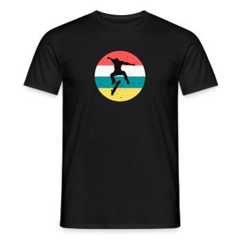 Skateboarding Vintage Retro Skateboarder Skateboar - Männer T-Shirt - Schwarz - Vorne - AI Model Male 178 light (178cm)