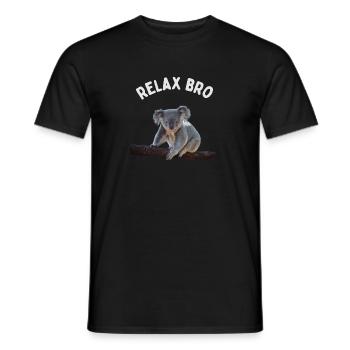 Koala. Relax Bro - Männer T-Shirt - Schwarz - Vorne - AI Model Male 178 light (178cm)