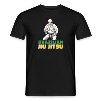 BJJ Skeleton - Brasilianisches Jiu Jitsu und - Männer T-Shirt - Schwarz - Vorne - AI Model Male 178 light (178cm)