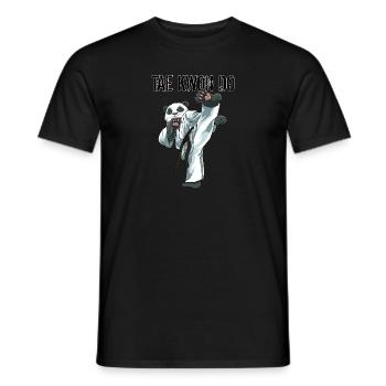 Taekwondo Panda - Lustige TKD Koreanische - Männer T-Shirt - Schwarz - Vorne - AI Model Male 178 light (178cm)