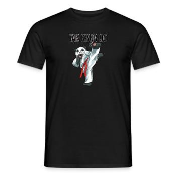 Taekwondo Panda Fighter - Lustige TKD koreanische - Männer T-Shirt - Schwarz - Vorne - AI Model Male 178 light (178cm)