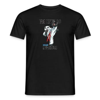 Panda Taekwondo - Lustige TKD Koreanische - Männer T-Shirt - Schwarz - Vorne - AI Model Male 178 light (178cm)