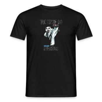 Lustiger Taekwondo Panda - Lustiger TKD - Männer T-Shirt - Schwarz - Vorne - AI Model Male 178 light (178cm)