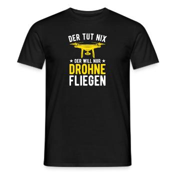 Der Tut Nix Der Will Nur Drohne Fliegen Drohnen - Männer T-Shirt - Schwarz - Vorne - AI Model Male 178 light (178cm)