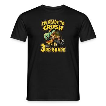 3ème classe Je suis prêt à écraser dinosaure de 3ème année - T-shirt homme - noir - Devant - AI Model Male 178 light (178cm)