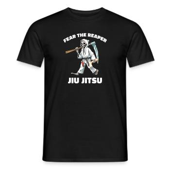 Lustiger Jiu Jitsu Sensenmann - Lustige Fußsperren - Männer T-Shirt - Schwarz - Vorne - AI Model Male 178 light (178cm)
