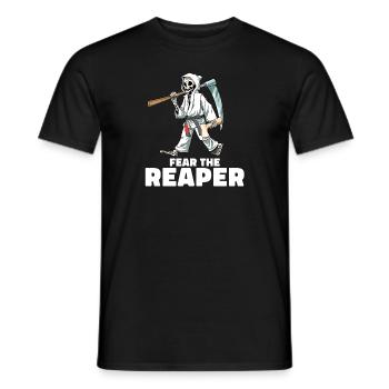 Fear The Reaper - Jiu Jitsu Beinschlösser - Männer T-Shirt - Schwarz - Vorne - AI Model Male 178 light (178cm)