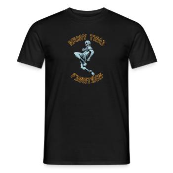 Muay Thai Thai Boxen MMA Skelett - Männer T-Shirt - Schwarz - Vorne - AI Model Male 178 light (178cm)