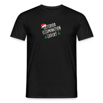 Cute Vintage Exterior Illumination Expert - Men's T-Shirt - black - Front - AI Model Male 178 light (178cm)
