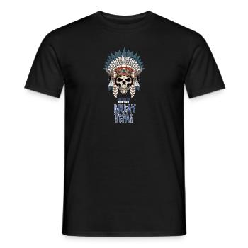 Muay Thai Skelett Kriegshaube - Thailand Thaiboxen - Männer T-Shirt - Schwarz - Vorne - AI Model Male 178 light (178cm)