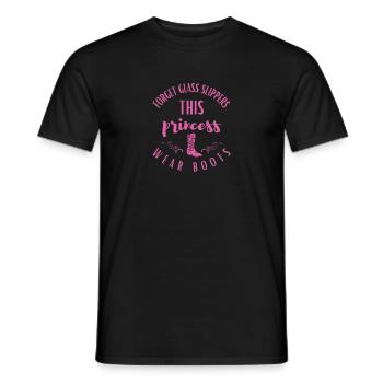 Prinzessin Cowboystiefel Western Funny - Männer T-Shirt - Schwarz - Vorne - AI Model Male 178 light (178cm)