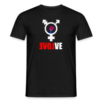 LGBT Rainbow Gay Pride Homo Lesbian Gay - Men's T-Shirt - black - Front - AI Model Male 178 light (178cm)
