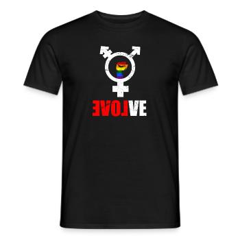 LGBT Rainbow Gay Pride Homo Lesbian Gay - Men's T-Shirt - black - Front - AI Model Male 178 light (178cm)