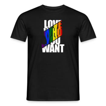 LGBT Rainbow Gay Pride Homo Lesbian Gay - Men's T-Shirt - black - Front - AI Model Male 178 light (178cm)
