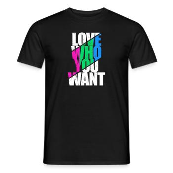 LGBT Rainbow Gay Pride Homo Lesbian Gay - Men's T-Shirt - black - Front - AI Model Male 178 light (178cm)