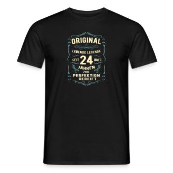 Original seit über 24 Jahren Geburtstag Geburt - Männer T-Shirt - Schwarz - Vorne - AI Model Male 178 light (178cm)