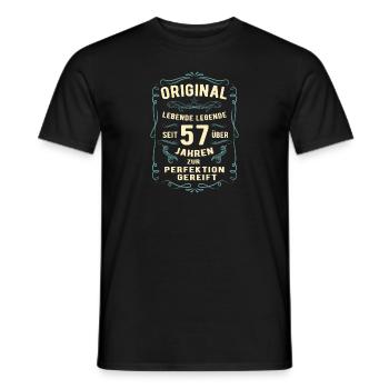 Original seit über 57 Jahren Geburtstag Geburt - Männer T-Shirt - Schwarz - Vorne - AI Model Male 178 light (178cm)