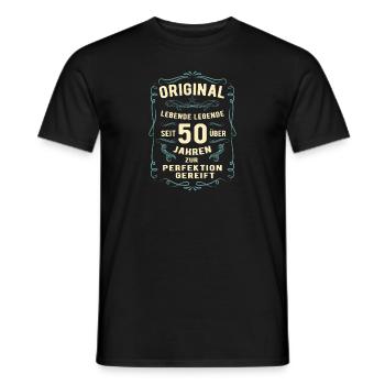 Original seit über 50 Jahren Geburtstag Geburt - Männer T-Shirt - Schwarz - Vorne - AI Model Male 178 light (178cm)