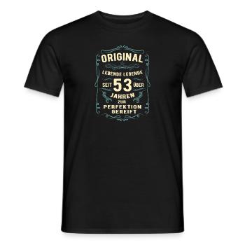 Original seit über 53 Jahren Geburtstag Geburt - Männer T-Shirt - Schwarz - Vorne - AI Model Male 178 light (178cm)