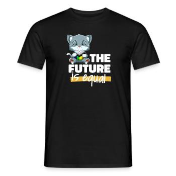 Progressiv Stolz Katze - Transgender Genderqueer - Männer T-Shirt - Schwarz - Vorne - AI Model Male 178 light (178cm)