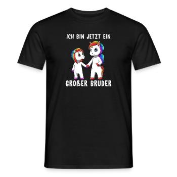 Niedliches Großer Bruder Kleine Schwester Einhorn - Männer T-Shirt - Schwarz - Vorne - AI Model Male 178 light (178cm)