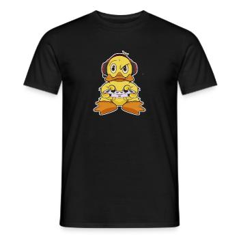 Canard avec contrôleur de jeu I Funny Gaming I Gamer - T-shirt homme - noir - Devant - AI Model Male 178 light (178cm)