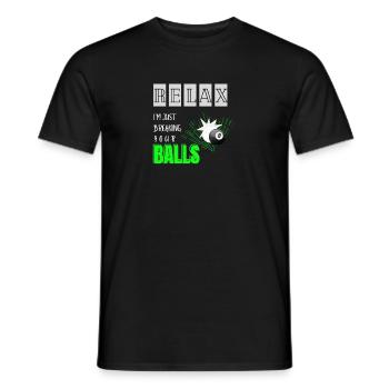 Breaking Your Balls Funny Billiards Pool Player - Men's T-Shirt - black - Front - AI Model Male 178 light (178cm)