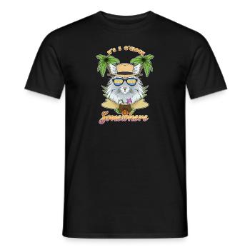 It Is 5 OClock Somewhere Drinking Norwegian - Men's T-Shirt - black - Front - AI Model Male 178 light (178cm)