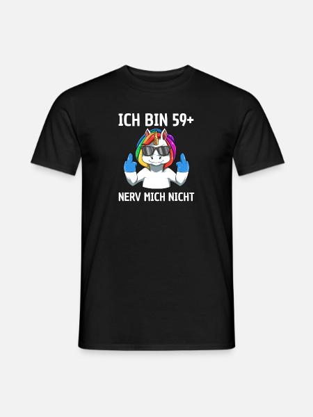 60 Geburtstag Einhorn Frau 60 Jahre Lustige - Männer T-Shirt - Schwarz