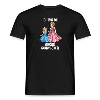 Prinzessin kleine Schwester - Ich bin der kleine - Männer T-Shirt - Schwarz - Vorne - AI Model Male 178 light (178cm)