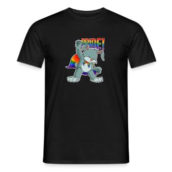 Rabbit I LGBTQ Flag I Rainbow Flag I Gay Pride - Men's T-Shirt - black - Front - AI Model Male 178 light (178cm)
