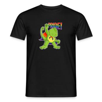Chameleon I LGBTQ Flag I Rainbow Flag I Gay Pride - Men's T-Shirt - black - Front - AI Model Male 178 light (178cm)