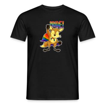 Fox I LGBTQ Flag I Rainbow Flag I Gay Pride - Men's T-Shirt - black - Front - AI Model Male 178 light (178cm)