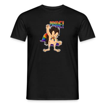 Hedgehog I LGBTQ Flag I Rainbow Flag I Gay Pride - Männer T-Shirt - Schwarz - Vorne - AI Model Male 178 light (178cm)