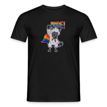 Sheep I LGBTQ Flag I Rainbow Flag I Gay Pride - Men's T-Shirt - black - Front - AI Model Male 178 light (178cm)