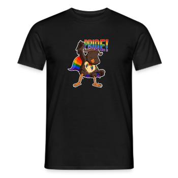 Owl I LGBTQ Flag I Rainbow Flag I Gay Pride - Men's T-Shirt - black - Front - AI Model Male 178 light (178cm)
